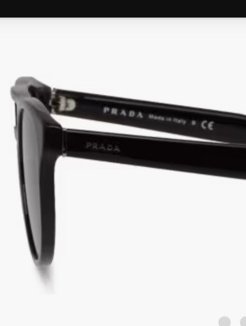 Men's Prada Black Aviator Sunglasses with Double-Bridge 13T - Picture 7 of 10